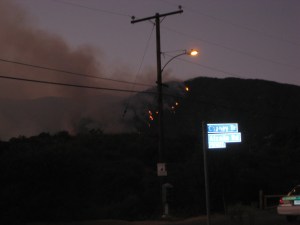 The fires on Brown Mountain, Saturday night