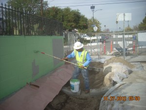 Using a roller prevents overspray into adjacent properties