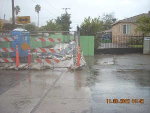 Rain delayed construction